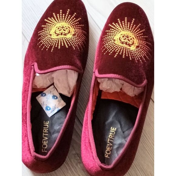 (R-4619) FOEVTRUE Mens Dress Loafers Velvet Wedding Party Prom Shoes Sz 48 (15) main image 6